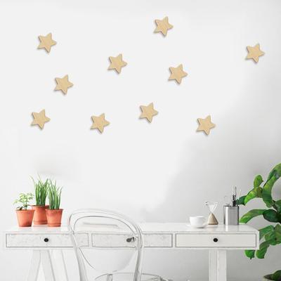 10 Pcs Star Wall Decoration Wooden Boho Star Wall Decor Nursery Wall Star Decoration for Baby Room Kids Bedroom