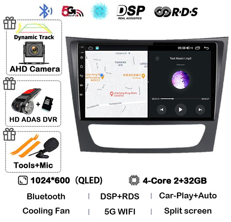 Android 14 Auto Carplay Car Radio For Mercedes Benz E-class W211 E200 E220 E300 E350 E240 CLS 2002-2010 Multimedia Player Stereo