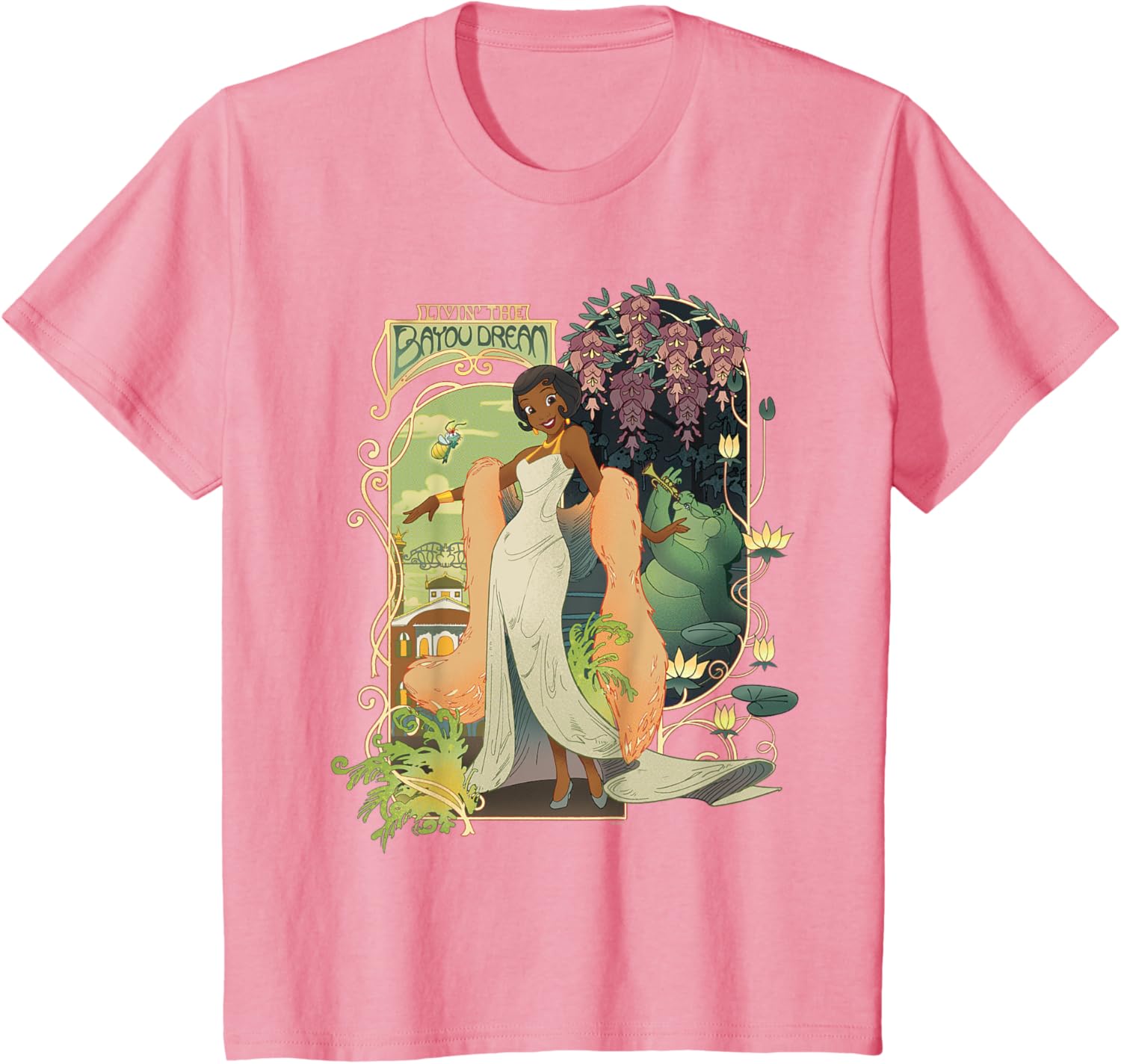 Hot Fashion Casual Disney Princess and The Frog Tiana Livin’ The Bayou Dream T-Shirt S-4XL Four Seasons S