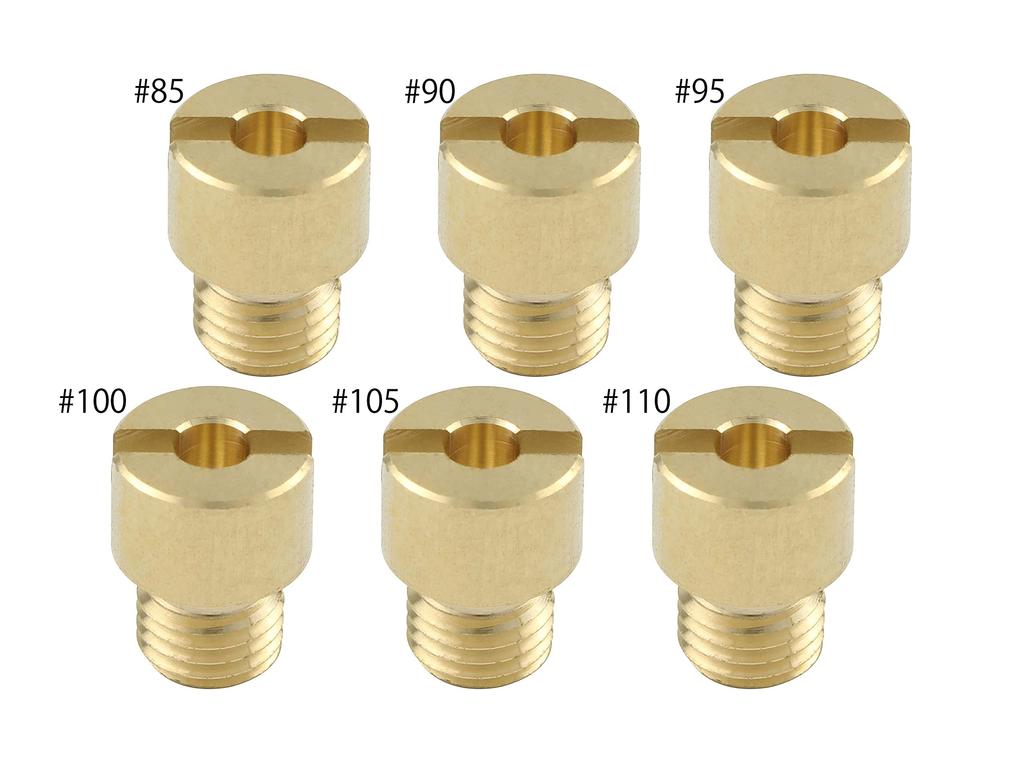 POSH FAITH 734608-10 Motorcycle Goods Main Jet Set of 6 Oversize Main Jet Mikuni Round Extra Large (8X10.5)
