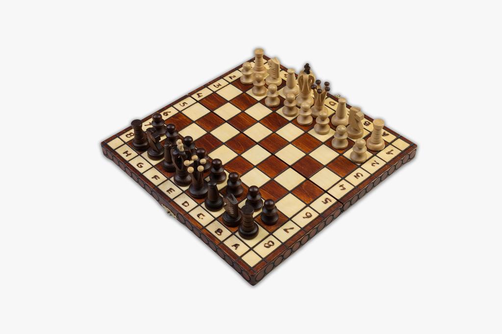 Wegiel Wooden Chess Set Chess Board Set ROYAL 30 Chess Board Poland Genuine Product (Royal 30)