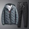 Men’s Thick Hooded Puffer Jacket and Pants Set