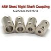 3/4/5/6/6.35/7/8/10  45# Steel Rigid Shaft Coupling Coupler Motor Transmission Connector Sleeve DIY Motor  Parts