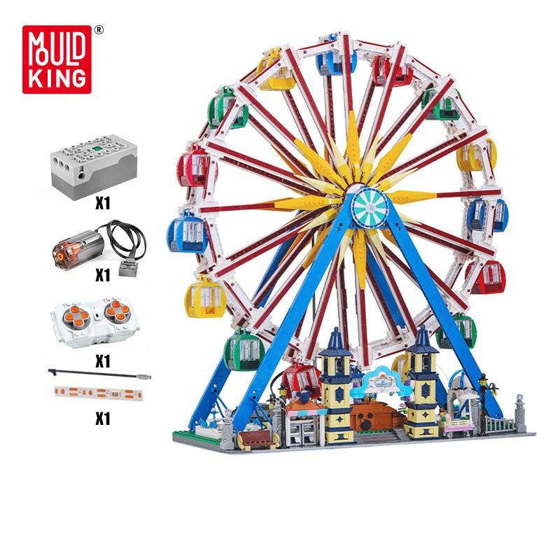 

MOLD KING креативное приложение, моторизованное колесо обозрения, модель, строительные блоки, сборка, кирпичи, развивающие игрушки для детей, рождественские подарки