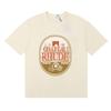 RHUDE Geometric Letter Print T-Shirt Mens Womens American Vintage Short Sleeve Tee