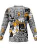 Graffiti men's downhill riding suit off-road motorcycle mountain bike suit racing suit summer