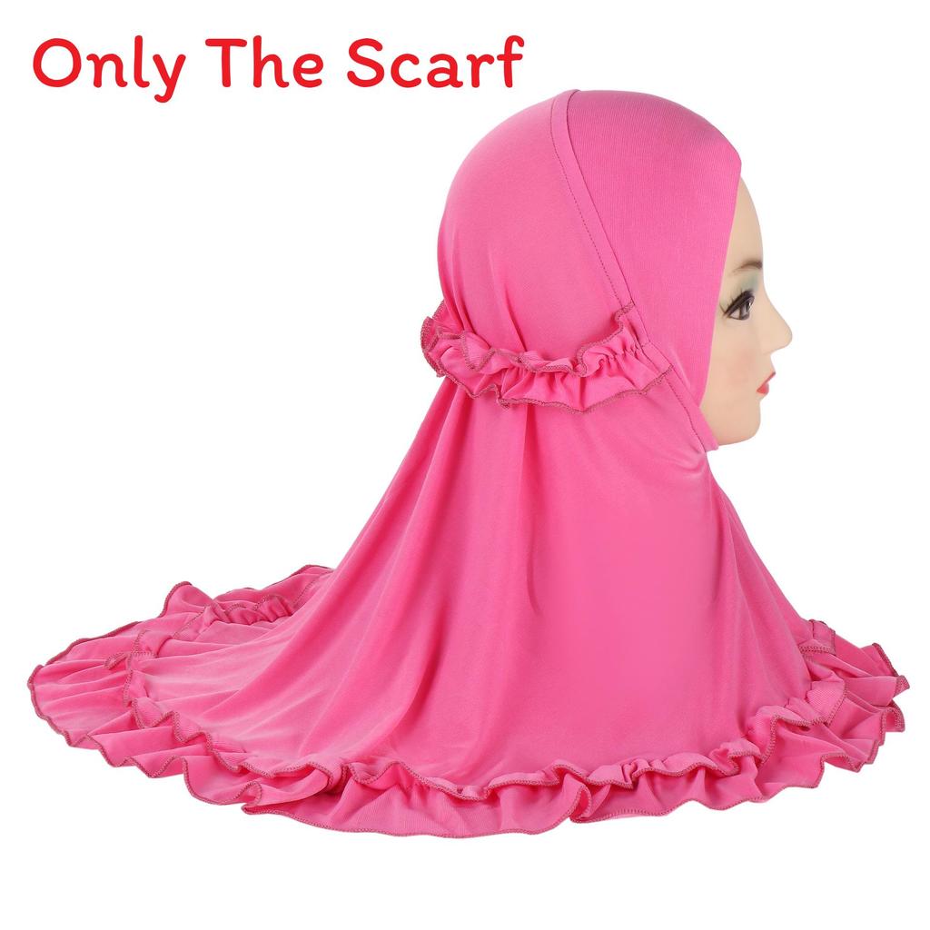 Kids Girl Headband With Ruffle Edge Lightweight Polyester Girls Hair Wrap For Spring Fall