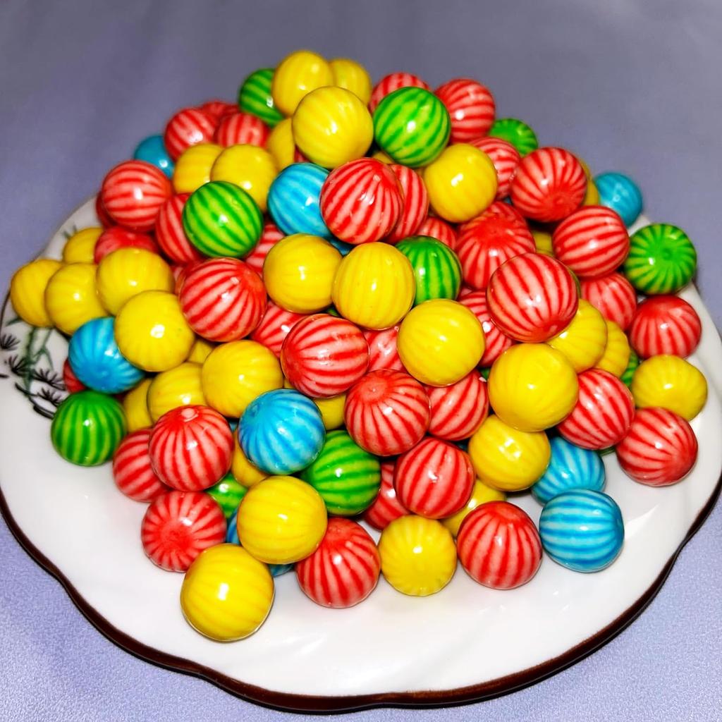 Seikaoen Gumball Refill Gum Machine Watermelon 18mm 100 Pieces (Approx. 270g) Bubble Balloon Random Set Overseas Candy ASMR