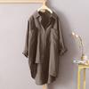 Casual Wind Solid Colour Shirt Spring and Autumn Women's Cardigan Double Pocket Long Sleeve Temperament Tops Women's Shirt