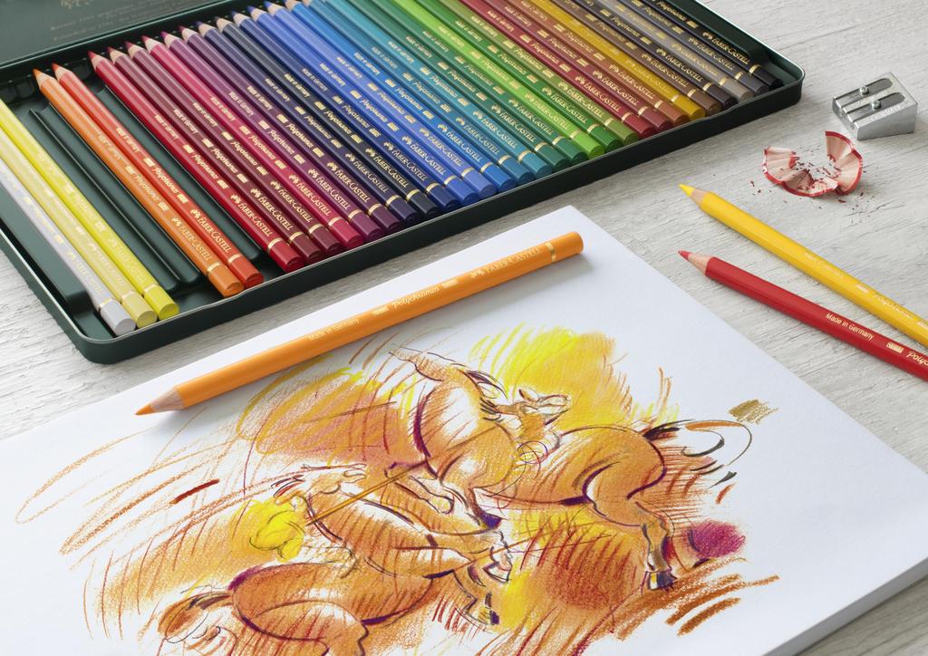 Polychromos Colored 60 110060 Japanese Faber-Castell Pencils, Colors, Tin, [Official Product]