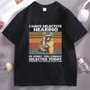 I Have Selective Hearing Sorry You Weren't Selected Today T-Shirt Funny Coffee Cat Retro Tee Shirt Short Sleeve Male Tees