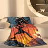Basketball Enthusiast Pattern Flannel Printed Blanket Suitable for All Seasons Suitable for Living Room Office Sofa and Travel