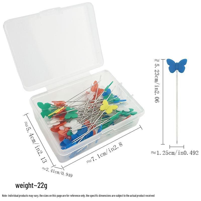 Sewing Patchwork Tools: Plum Blossom Flower Pattern Positioning Pins, 50pcs or 100pcs per Box