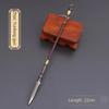 22cm Tiger Head Chisel Golden Spear Full Metal Lance Ancient Cold Weapon Model Ornament Toys for Replica Miniatures