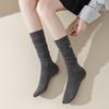 Women Stockings Bee Embroidery Long Socks Solid Color Black White Gray Stockings Knitted Cotton Knee Socks Women Stockings
