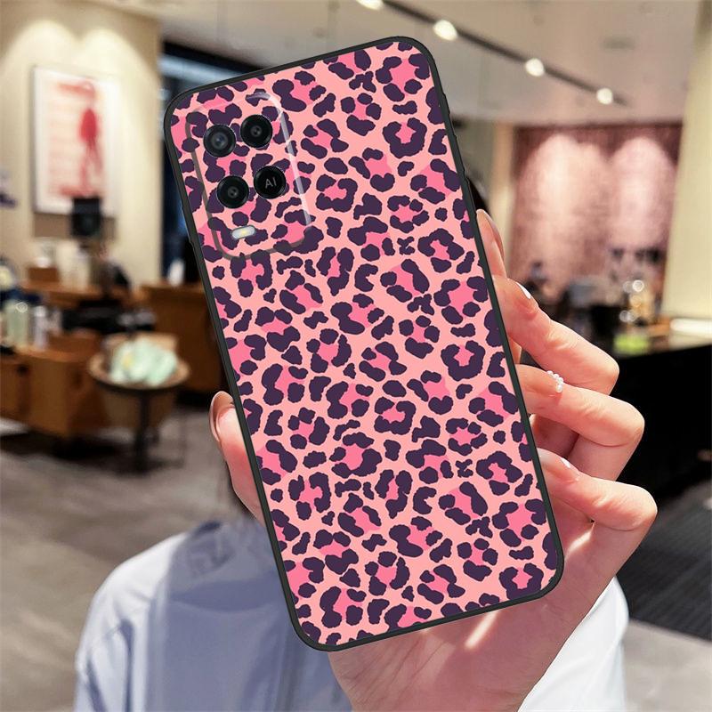 Leopard Print Case For Oppo A17 A77 A80 A40 A60 A98 A78 A18 A38 A58 A16 A76 A96 A74 A94 A54 A57S A15 Cover