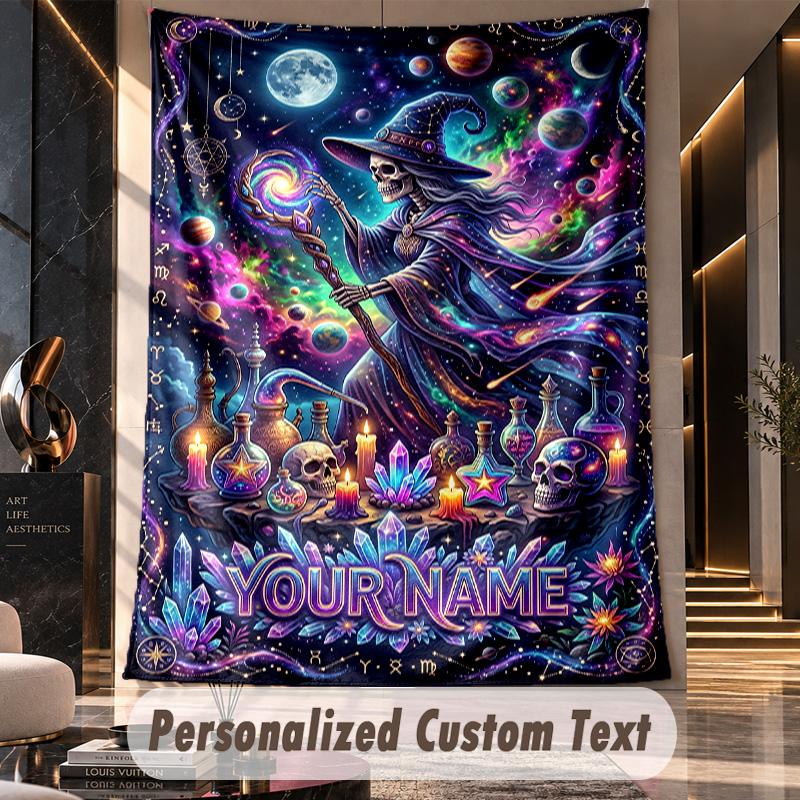 Witchcraft (45) Theme Custom Tapestry Personalized Custom Name Text Wall Hanging Tapestry Home Decor Background Cloth