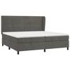 Maison Exclusive - Rete a doghe per letto e materasso Grigio scuro 200x200cm Velluto
