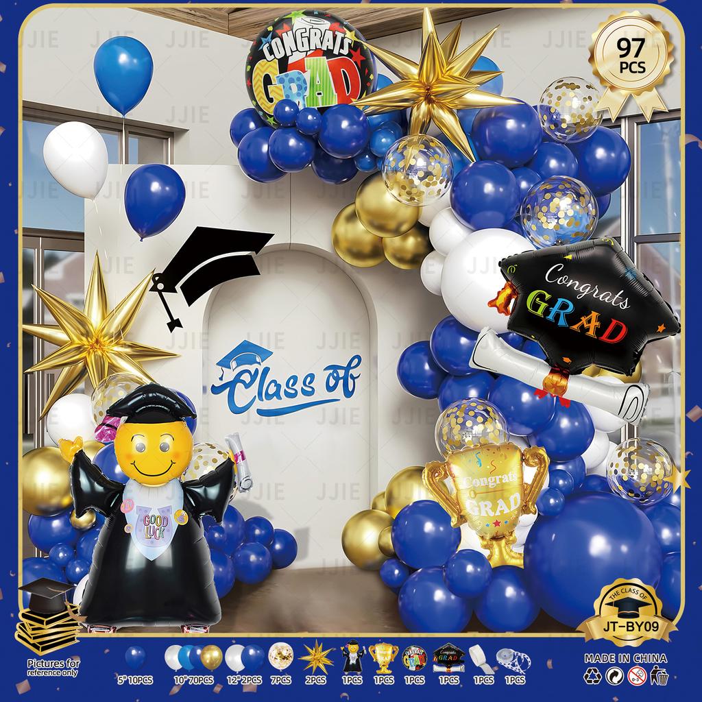 Graduation Party Decoration Balloon Graduation Season Decoration Doctor Hat Cartoon Aluminum Film Balloon Graduation Celebration Set