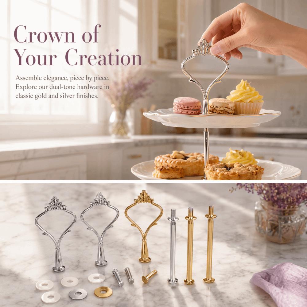 Zinc Alloy Cupcake Display Holder 2 Tiers 3 Tier Multi Level Cake Stand  Cake Stand Assembly