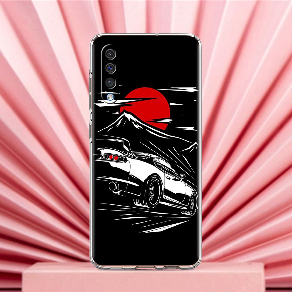 Phone Case For Samsung A56 A36 A26 A24 A16 A14 A12 A32 A50 A70 A22 A40 A34 A54 A42 A52 5G A04s A06 Cover Japan JDM Sports Car