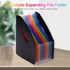 12 Pockets Expanding File Folder Portable File Rack Durable File Organizer Office