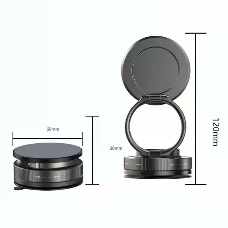 Car Phone Stand Bracket Rack With Powerful Magnets & Vacuum Suctions Capability for Easy Storage Safe Driving Experience