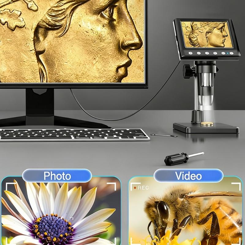 High Quality 1000X Magnification Digital Microscope With 4.3 Size Screen For Accurate Work