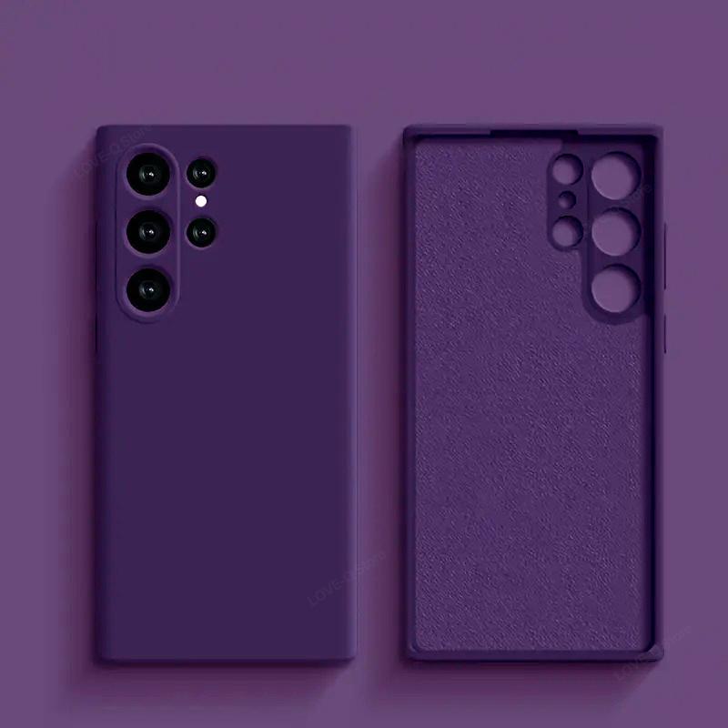 For S25 Ultra Plus Case Luxury Liquid Silicone Soft TPU Cover For Samsung Galaxy S25 S24 S 25 Ultra Plus S25Ultra Phone Cases Funda