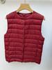 White duck down Pinghu light down jacket, vest liner, round neck V-neck variable thermal vest, vest, free storage bag.