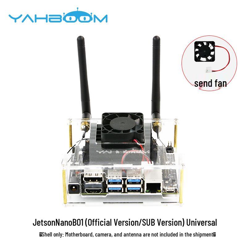Jetson Nano B01 Acrylic Case with Fan - NVIDIA 4GB Development Board Chassis. For Jetson Nano B01