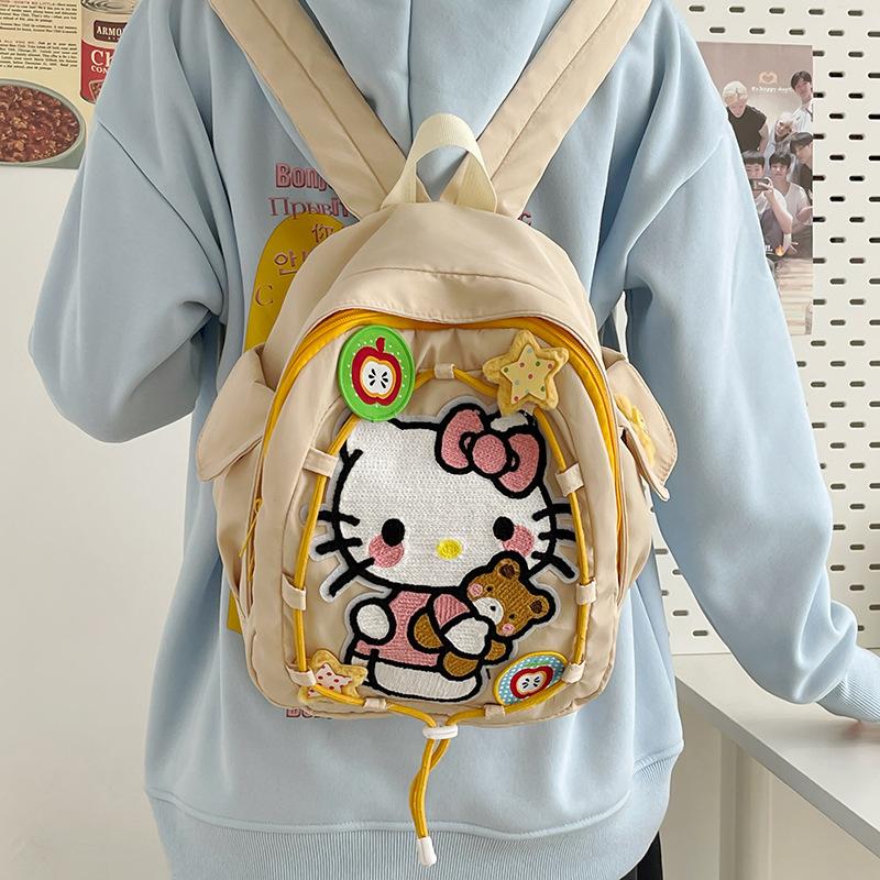 Kindergarten Cartoon Cute Student Schoolbag Cute Kitten Boys And Girls Backpack Large Capacity Children'S Bag