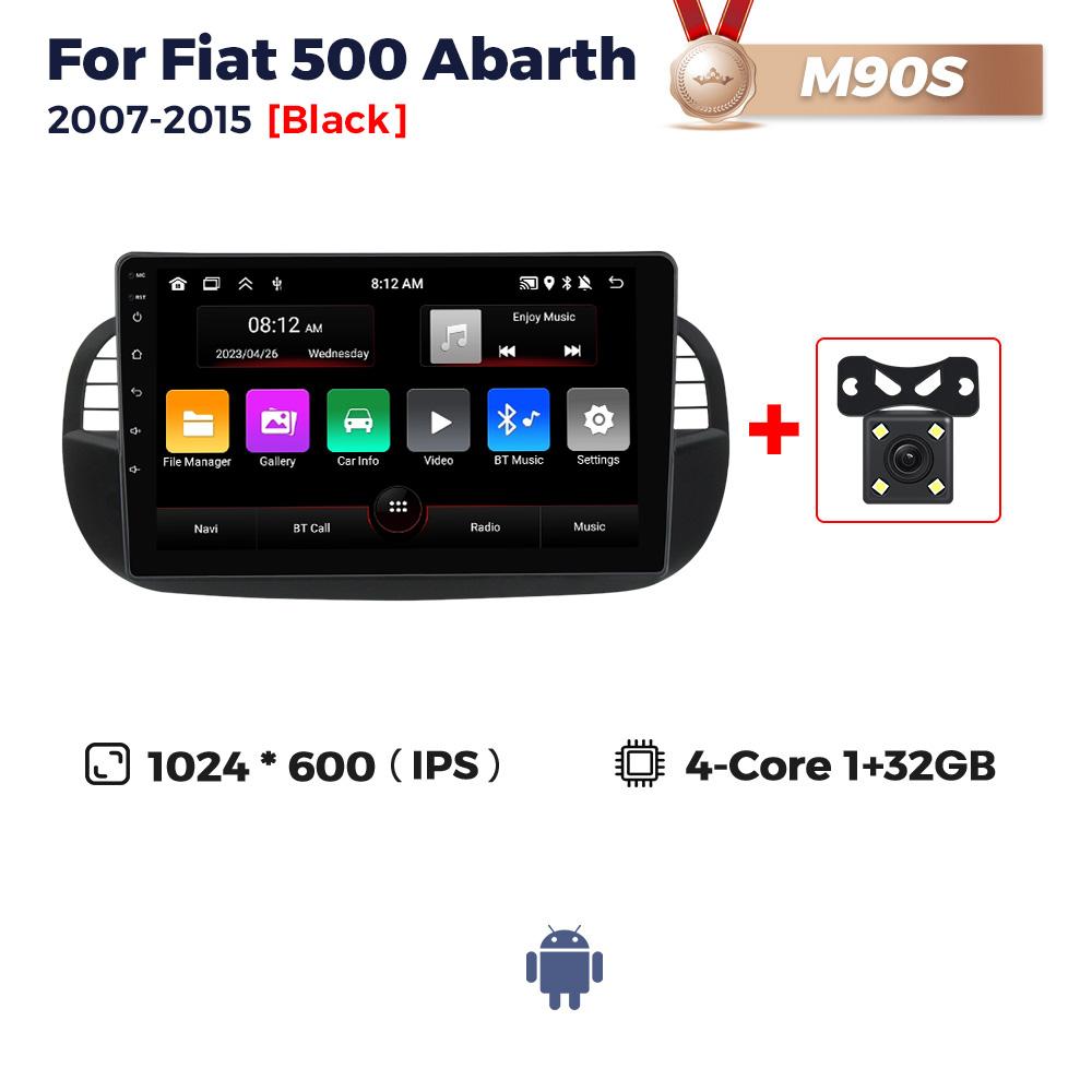 Navifly 9inch 1din Android Car Radio Stereo For FIAT 500 Abarth 2007-2015 Multimedia Player Wireless Carplay Auto GPS Navigation