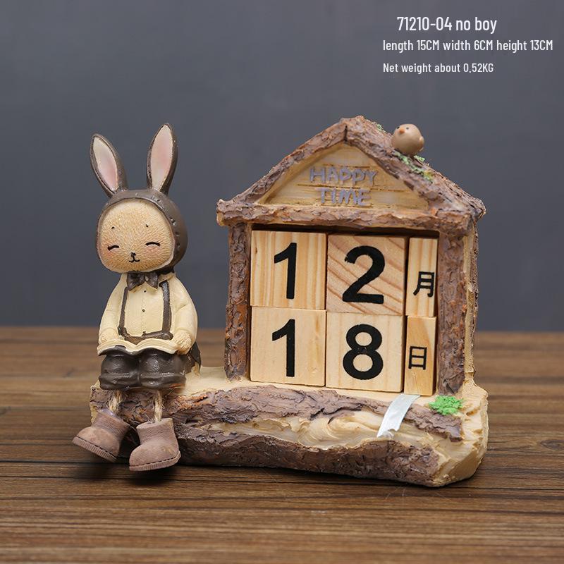 2025 Trä Väggkalender: Kreativ bordsdukning & Fotodatumkort för förskolan