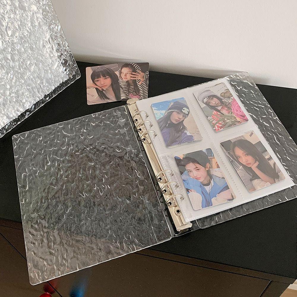 Loose Leaf Design Photocards Holder Water Ripple Idol Card Collection Binder Storage Booklet