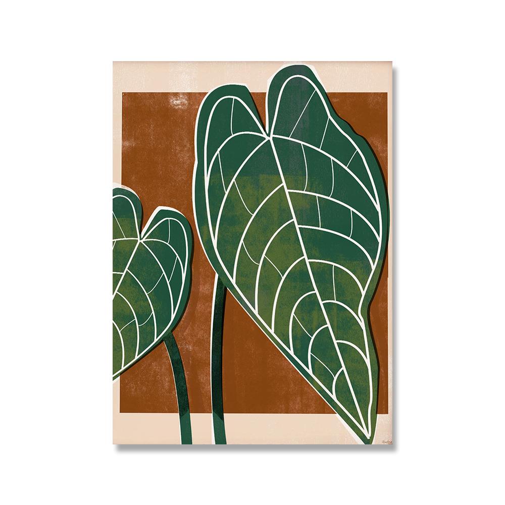 Boho Pflanzen Leinwand Poster Blatt Palme Botanische Kunstdrucke Minimalistisches Gemälde Nordischer Stil Bilder Moderne Wohnzimmerdekoration Ohne Rahmen