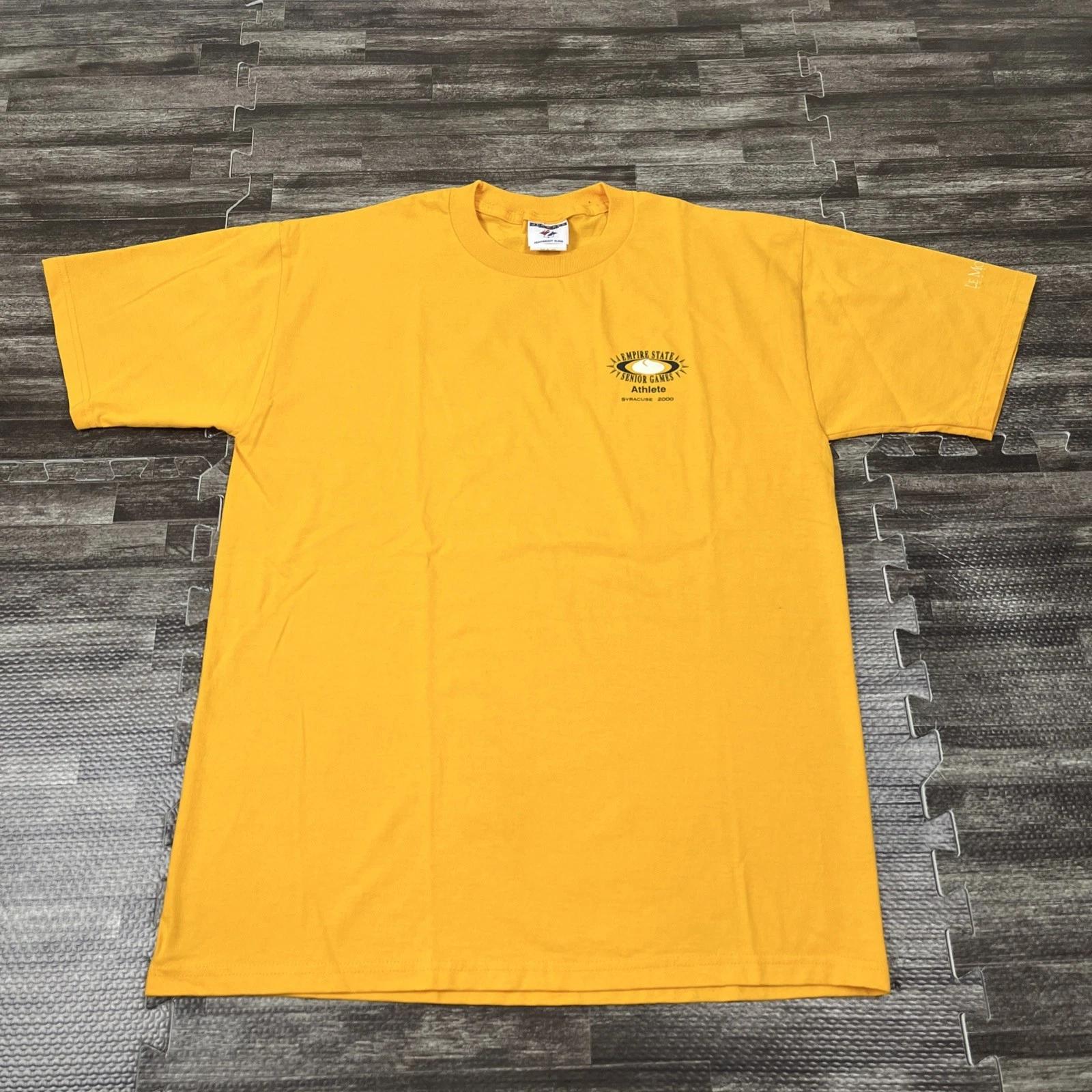 

Vintage Empire State Games 2000 Athlete Tshirt Syracuse Yellow VTG Y2K Large 2XL