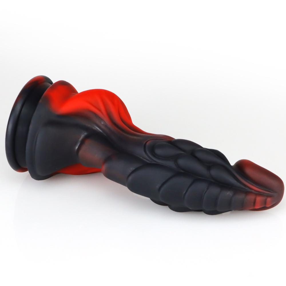 Black Unicorn Mixed Color Liquid Silicone Big Penis Simulation Posterior Anal Plug Fake Penis Adult Products