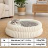 Soft Plush Round Calming Cat Bed, Cozy Donut Cuddler Nest with Raised Rim for Indoor Cats & Small Dogs Anti-Anxiety Sleep