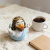 Jesus Duck Figurine Collectible 3D Printed Christian Duck Figures Religious Little Jesus Duck Ornament for Desk Car Dashboard Decor