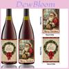 Weihnachtsdekorative Weinflaschenetiketten mit Vintage-Design für Feiertags-Partydeko