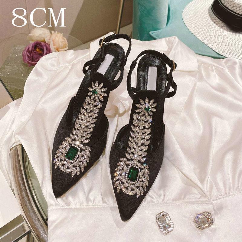 Mode 2025 Sommer Neu Spitz Stiletto High Heels Weibliches Temperament Sexy Diamant Schöne Hochzeitsschuhe Nach Leerkopf Sandalen