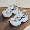 Autumn and winter women's shoes new slope heel muffin thick sole inner height increase women's trend casual sports shoes