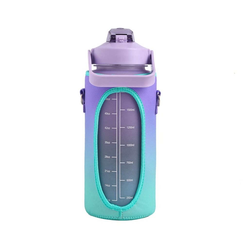 Half Gallon Water Bottle Cover 2L Capacity Thermo Pouch Carrying Strap Water Bottle Case  Gym