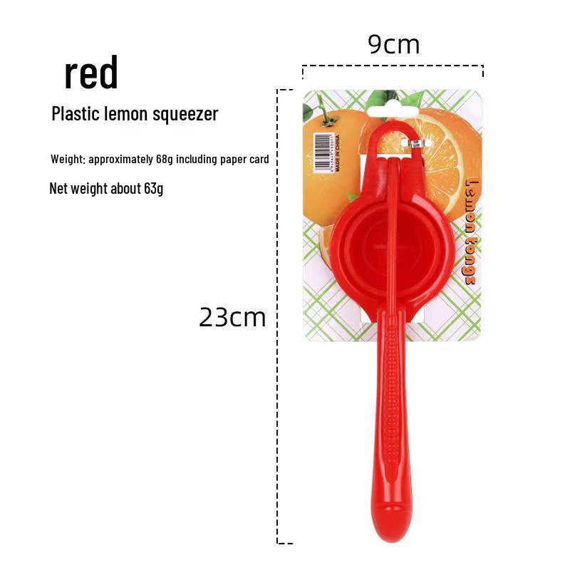 

Manual Lemon and Orange Juicer - Thickened Plastic Squeezer for Household Kitchen Use красный