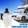 Vannventilsett for bobiltoalett Slitesterk plasttoalettvannventil reparasjon Baderomstilbehør for høye og lave modeller bobiltoalett