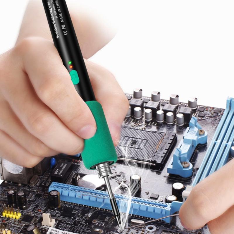 1 Set 5V15W USB TypeC Interface Electric Soldering Iron Repair Wireless Mini Three-level Temperature Soldering Iron Welding Tool