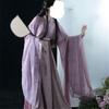 Elegant Hanfu Women Cross Collar Chinese Style Dance Dress For Wei And Jin Dynasties