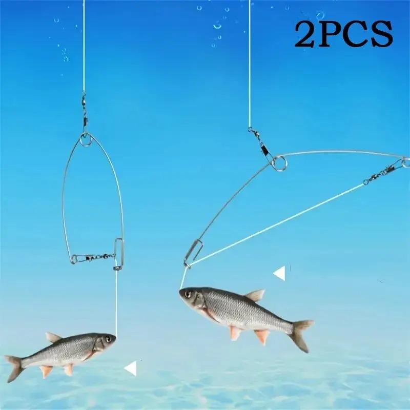 2PCS God Hook Automatic Fishing Device - Trigger Spring Hook Setter for Freshwater and Saltwater Fishing - Effortlessly Set Hook
