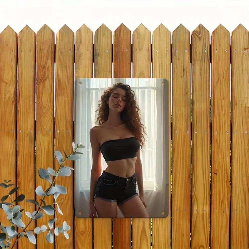 Vintage Metal Wall Art Iron Plaque Goddess Home Decor Kitchen Bedroom Garden 20x30cm